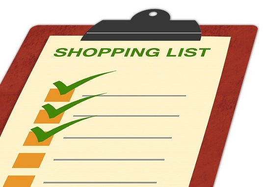 shopping list tips for grocery shopping - make a list