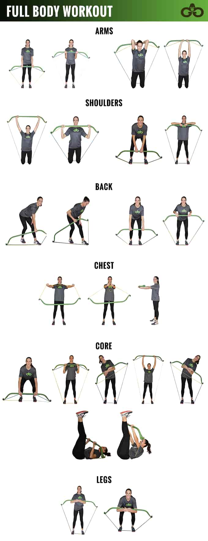 Quick exercise chart of the bow