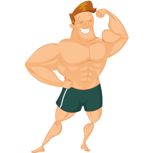 man showing off his muscles