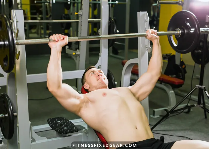 dude doing incline bench press